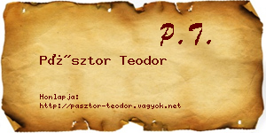 Pásztor Teodor névjegykártya