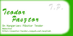 teodor pasztor business card